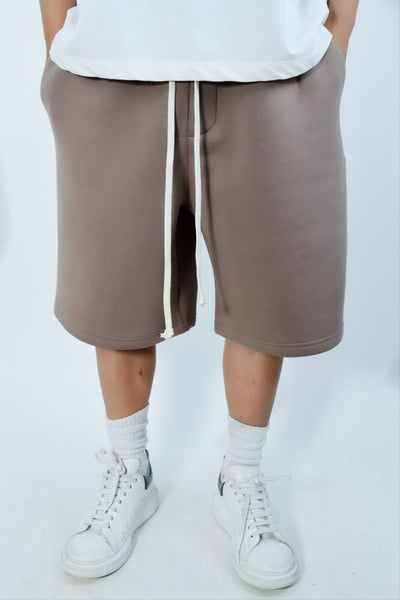 Short Oversize Effet Néoprène  Mocha