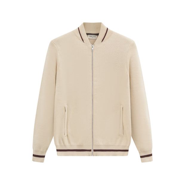 Pull Zip Beige