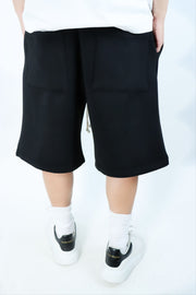 Short Oversize Effet Néoprène Black