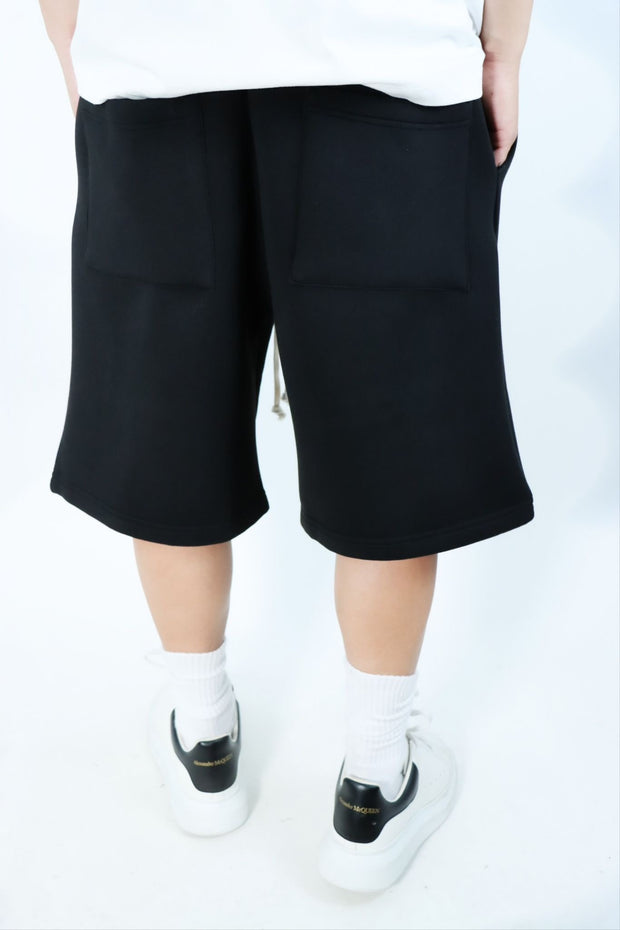 Short Oversize Effet Néoprène Black