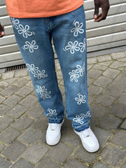 Jeans Flowers  Flare Limited édition