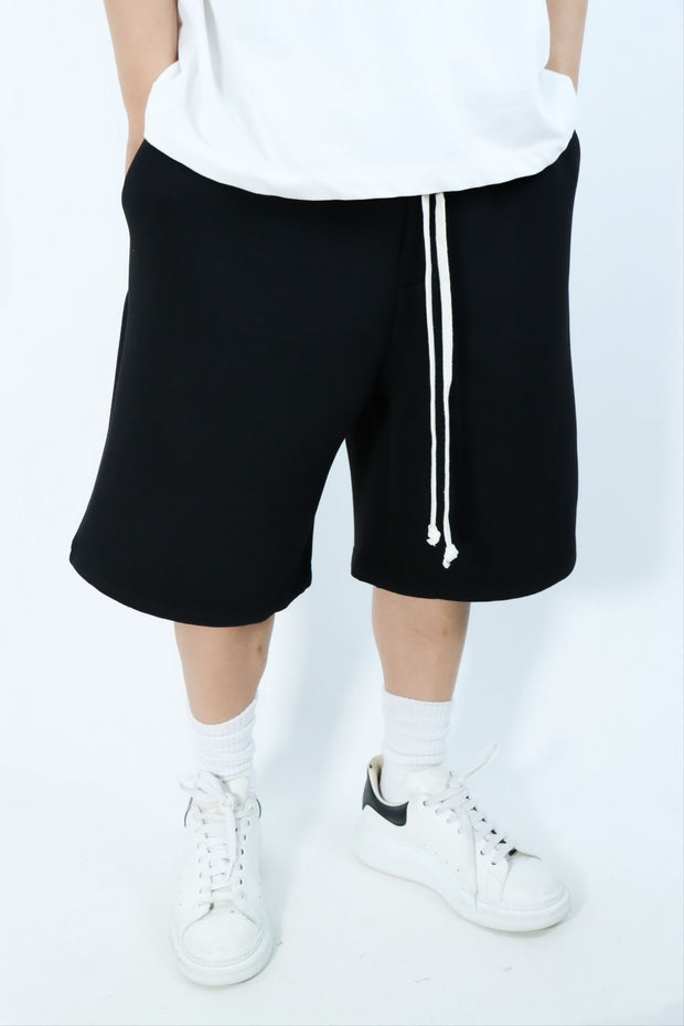 Short Oversize Effet Néoprène Black