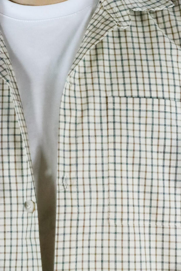 Chemise à carreaux beige