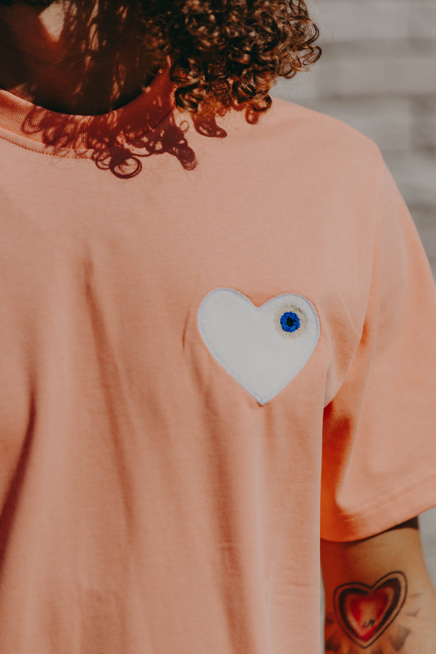 T-shirt Heart Saumon