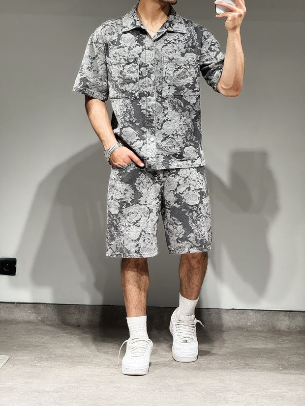 Ensemble Flowers gris