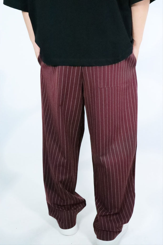Pantalon Bordeaux ligné