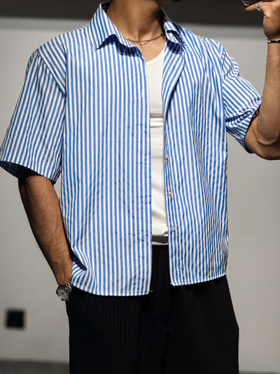 Chemise Lignée Azur
