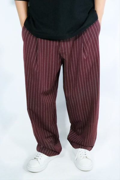 Pantalon Bordeaux ligné