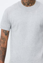 Tricot Col haut gris