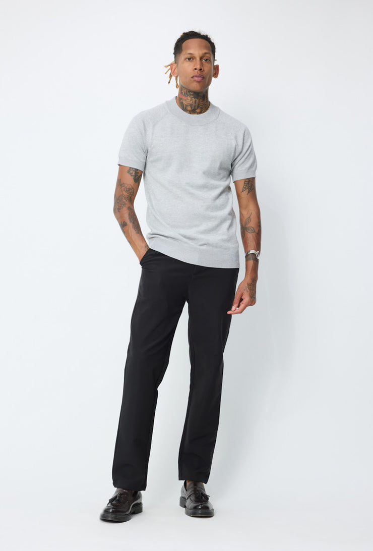 Tricot Col haut gris