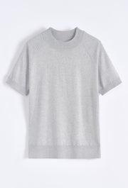 Tricot Col haut gris