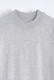Tricot Col haut gris