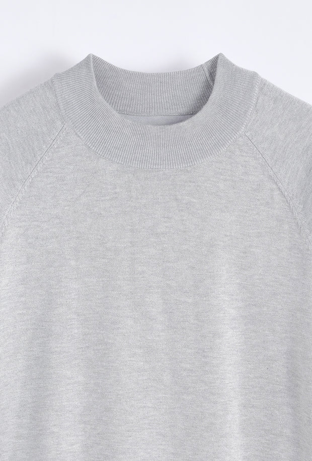 Tricot Col haut gris
