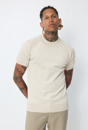 Tricot Col haut beige