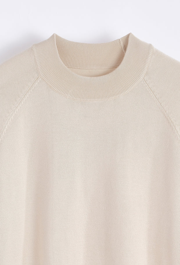 Tricot Col haut beige