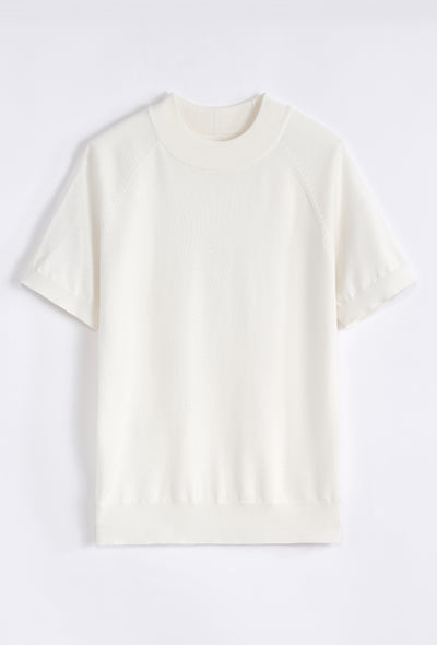 Tricot Col haut blanc