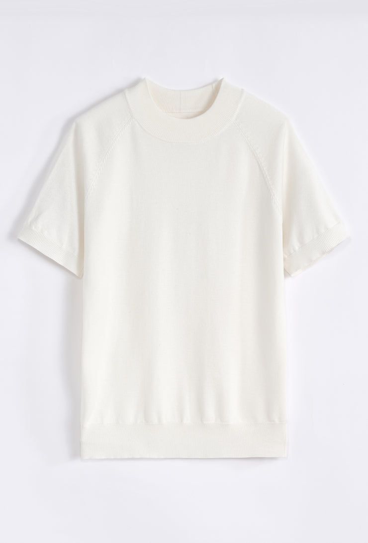 Tricot Col haut blanc