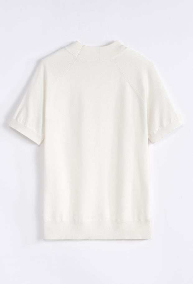 Tricot Col haut blanc