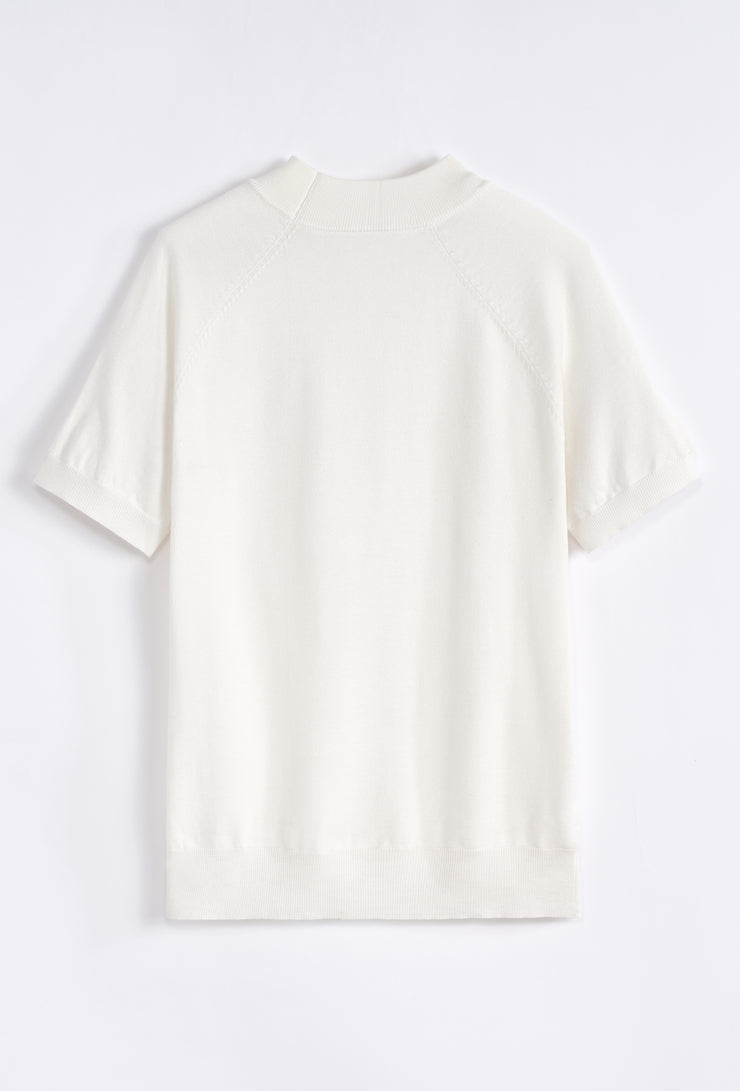 Tricot Col haut blanc