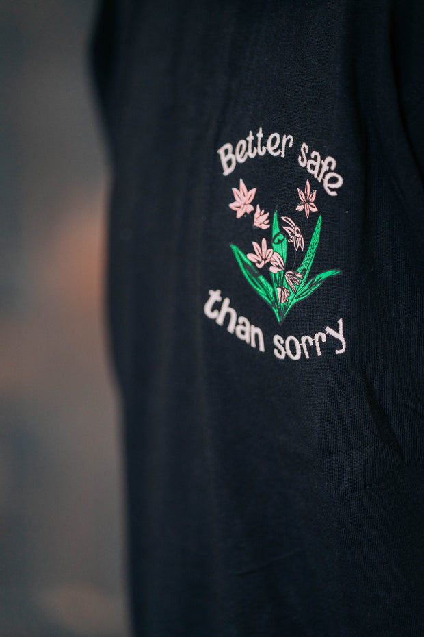 T-shirt Better Safe Noir