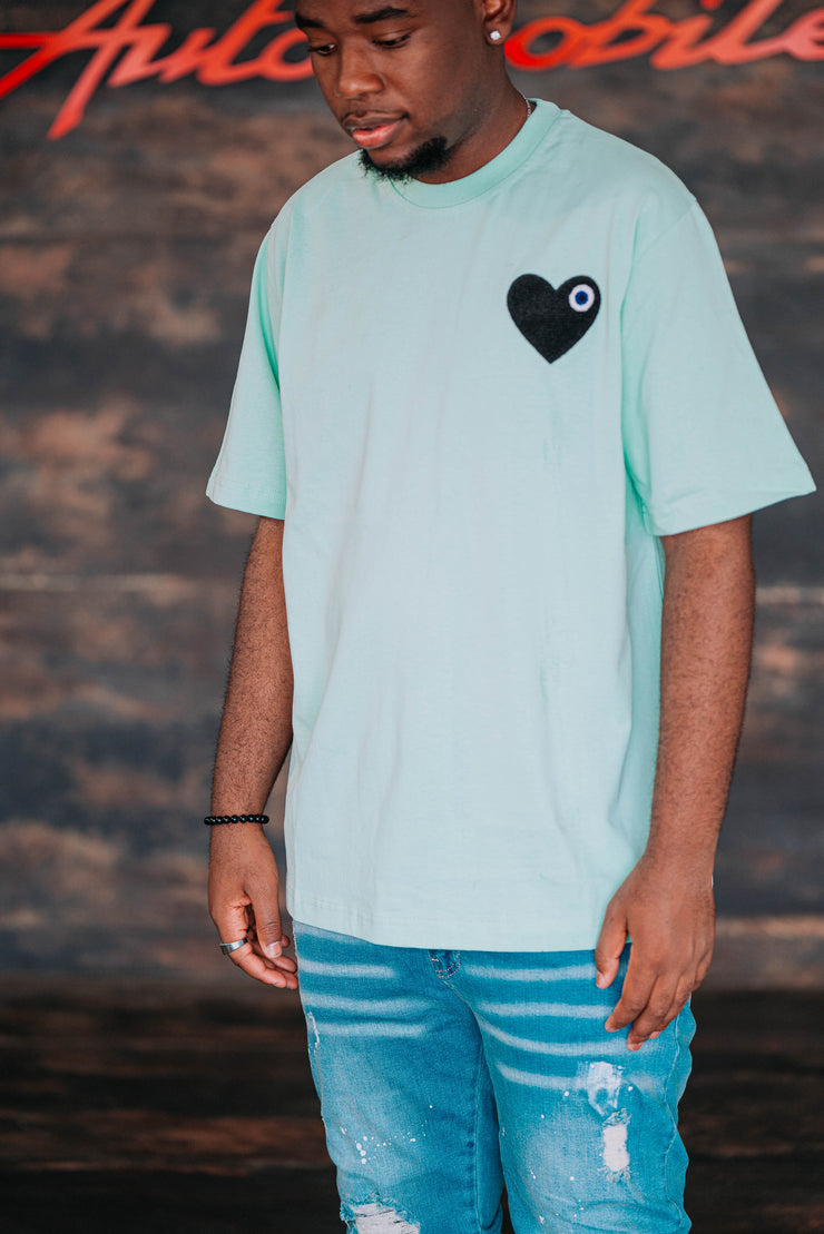 T-shirt Heart Menthe