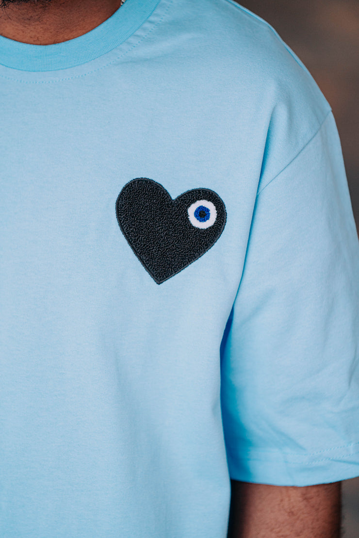 T-shirt Heart Bleu ciel