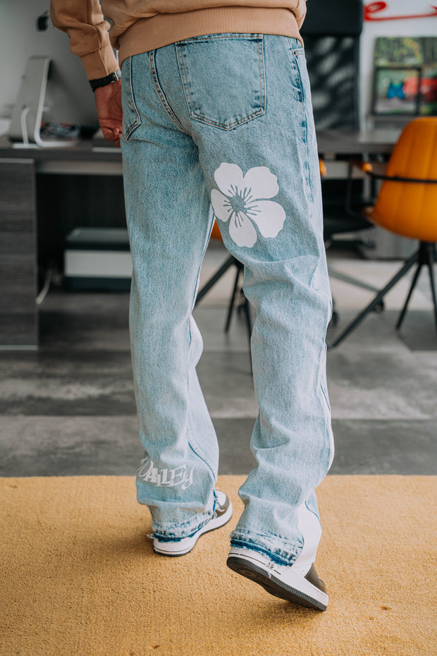 Jeans Clair Flowers